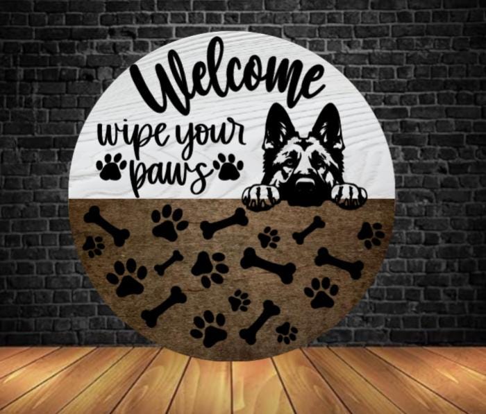 Custom Dog Welcome Sign