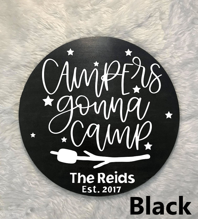 Custom Maple Camp Sign, Camping Decor