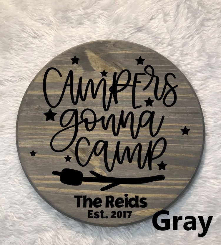 Custom Maple Camp Sign, Camping Decor