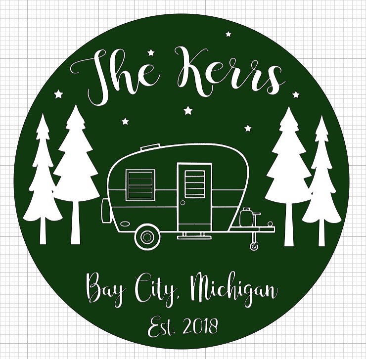 Personalized Maple Wood Camp Sign, Custom Campground Decor