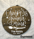 Custom Maple Camp Sign, Camping Decor