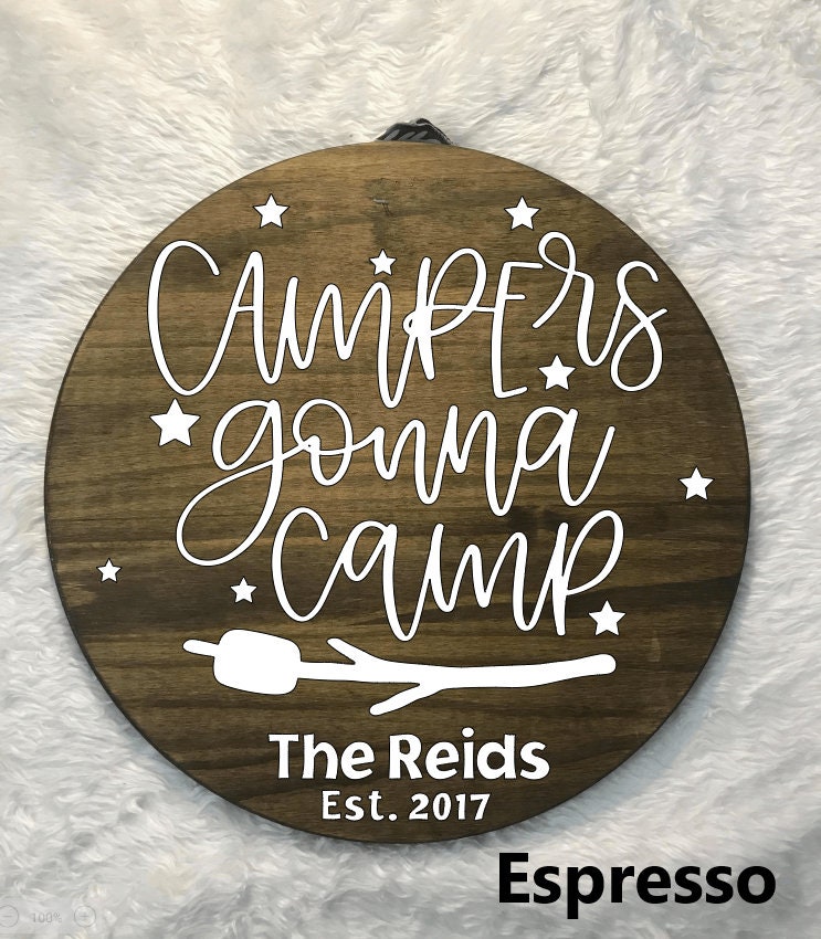 Custom Maple Camp Sign, Camping Decor