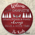 Handmade Maple Wood Campsite Sign, Cabin Decor